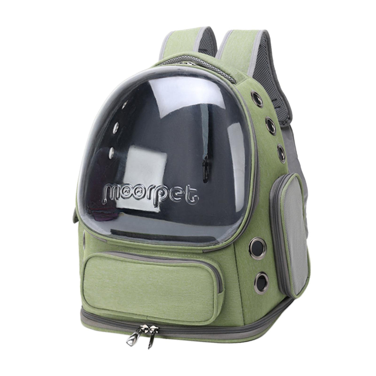 Maxbell Cat Carrier Backpack for Cat & Small Dog Portable Transparent for Hiking Green