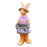 Maxbell Rabbit Garden Statue Craft Durable Animal Sculpture for Cafe Hotel Apartment Girl