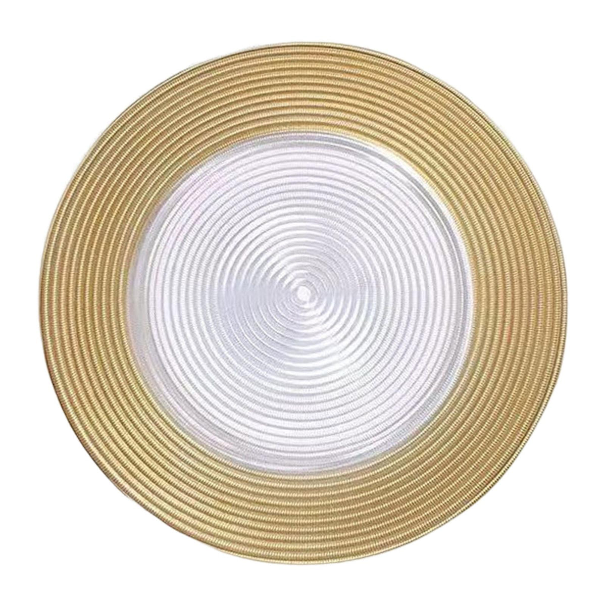 Maxbell Round Charger Plate Serving Plate Reusable Vintage for Holiday Events Aureate