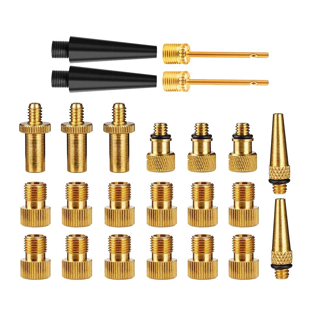 Maxbell 24 Pieces Bicycle Valve Adapter Bike Gas Filling Needle Air Pump Compressor