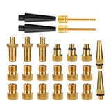 Maxbell 24 Pieces Bicycle Valve Adapter Bike Gas Filling Needle Air Pump Compressor
