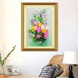 Max Ribbon Embroidery Kits DIY Tulip Flower Painting Kit Stamped Cross Stitch