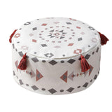 Maxbell Unfilled Pouf Ottoman Cover Footstool Foot Rest Cover for Lounge Red