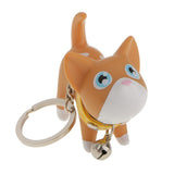 Maxbell Fashion Key Ring Lovely Kitten Pendant Keychain for Girls-Yellow
