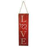Maxbell Wedding Valentine's Day Decor Wooden Hanging Gift Plaque Love Sign Red