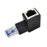 Maxbell Cat6 Ethernet Adapter 8P8C Male/Female 90 Degree for Switches Hubs Routers Down