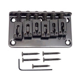 Max 6 String Guitar Roller Saddle Bridge Tailpiece for Electric Guitar Black