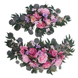 Maxbell Silk Wedding Arch Flowers Decorative Floral Swag for Garden Party