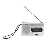 Maxbell Portable Pocket Mini Radio, BC-R21 FM/AM Operated by 2 AA Battery with Headphone Jack Port Radio. Designed for Life and Convenience (Sliver)