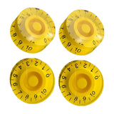 Maxbell 4Pcs Electric Guitar Knobs Bass Replacement for Electric Guitar yellow