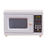 Maxbell 1/12 White Wood Microwave Oven Dollhouse Miniatures Kitchen Furniture Model