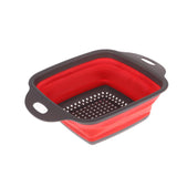 Maxbell Kitchen Foldable Strainers Over The Sink Vegetable/Fruit Colanders Strainers Small Red