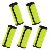 Maxbell Luggage Suitcase Handle Neoprene Wrap Travel Bag Safety Identifier Comfort Wrap Unisex Travel Accs Gift Fluorescent Yellow Pack of 5