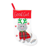 Maxbell Reusable Socks Storage Pouch Gift Bag Holiday Tote Christmas Treat Bags Cat
