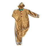 Maxbell Christmas Outfit Child Gingerbread Man Costume for Pretend Play Holiday XS