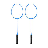 Maxbell Badminton Rackets 2Pcs Badminton Equipment for Beach Indoor Outdoor Backyard Blue