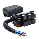 Maxbell Fuse Relay Box Waterproof Fuse Block and Relay Box for Car Marine Truck 12V 4Pin