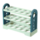 Maxbell 3 Layer Flip Fridge Egg Tray Container Eggs Tray Bins with Handle for Table green