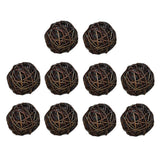 Max 10Pcs Wicker Rattan Balls Home Christmas Wedding Party Decorative Craft 5CM