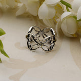Maxbell Antique Scarf Ring Buckle Silk Scarf Ring Clip for Women Lady Antique Silver