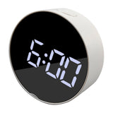 Max LED Large Screen Bedside Alarm Clock Digital Clock White Frame White Light