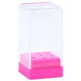 Maxbell Manicure Box Displayer Organizer Case Nail Drill Bit Holder Stand Red
