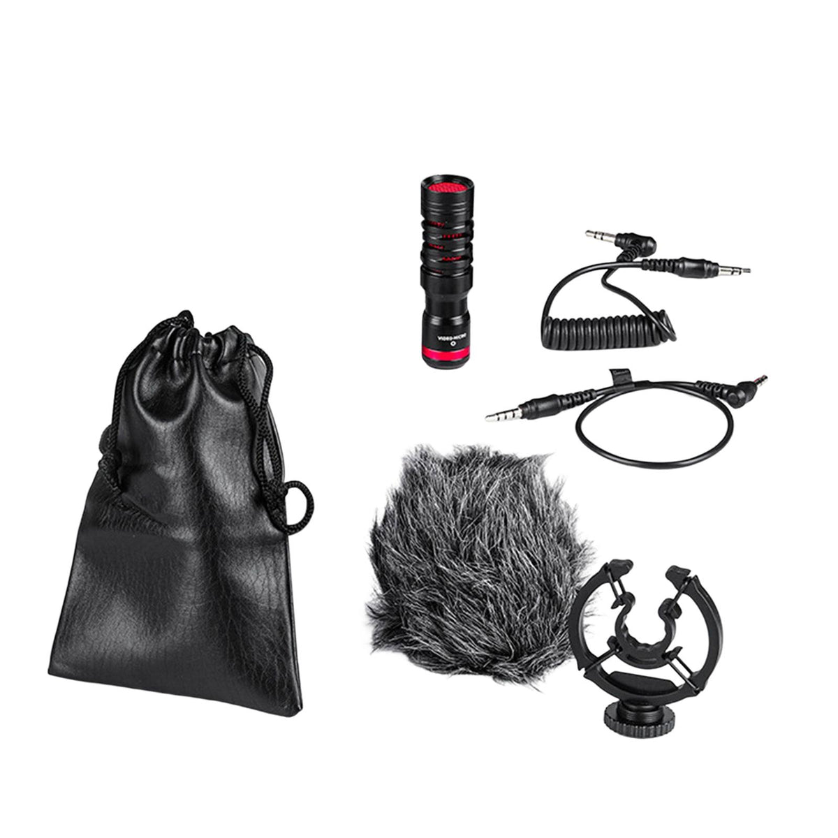 Maxbell Camera Microphone Auxiliary Video Mic with Windscreen Camera Mic for Tablets