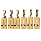 Max 6 Pieces Roller Saddle Bridge String Saddles for Electric Guitar Gold