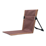 Maxbell Backrest Pad Cushion Mat Stadium Chair Foldable for Camping Beach Outdoor Brown