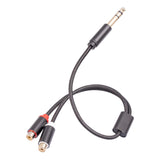 Maxbell 30cm 6.35mm RCA to 1/4 Adapter Cable Durable Player for Live Performance