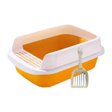 Maxbell Cat Litter Box Potty Toilet Removable Large Pet Litter Tray Easy to Clean Large Yellow