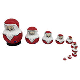 Maxbell Set of 10pcs Wooden Charistmas Xmas Santa Claus Nesting Dolls Matryoshka Toy