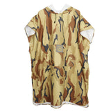 Maxbell Camouflage Bath Robe Wetsuit Changing Towel Poncho Unisex Camouflage-Desert