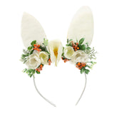 Maxbell Girls Flowers Headwear Comfortable Decorative Ears Headband for Party Decor