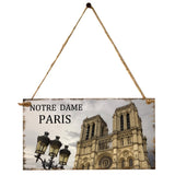 Max Hanging Wall Poster DIY Hanging Wooden Plaque Notre Dame de Paris Style 2