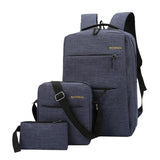Maxbell Mens Large Capacity Business Backpack with External USB Charging Port Blue