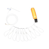 Maxbell Fishing Stringer Clip Portable Heavy Duty Snap Lock with Float Fish Stringer 10 Snaps
