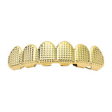 Max Grills Hip Hop Upper Lower 6 Teeth Caps Halloween Cosplay Gold Top