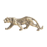Maxbell Leopard Statue Cheetah Figurine Brass Handmade for Home Office Decoration
