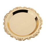 Max Dessert Serving Plate Golden Dish Fruit Display Birthday Party Supplies 20cm