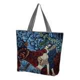 Maxbell Tote Bag Shopping Bag Canvas Grocery Bags Beach Bag Coloured Pattern Durable Style D