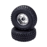 Maxbell 2pcs Rubber Wheel Tire Tyres for 1:10 Scale Model RC Car Upgrade Parts Black