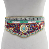 Max Bohemian Women Waist Belt Retro Style with Charm Ethnic Beaded   2