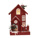 Maxbell Village House Christmas LED Lights Buildings Winter Snow Scene Landscape StyleC 19x12x29cm