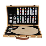 Maxbell 1 Set Oil Painting Acrylic Painting Pigment Brush Tools Set Basswood Box