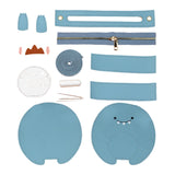Maxbell DIY Leather Shoulder Bag Making Tote Wallet Material Craft Sewing Handmade Light Blue