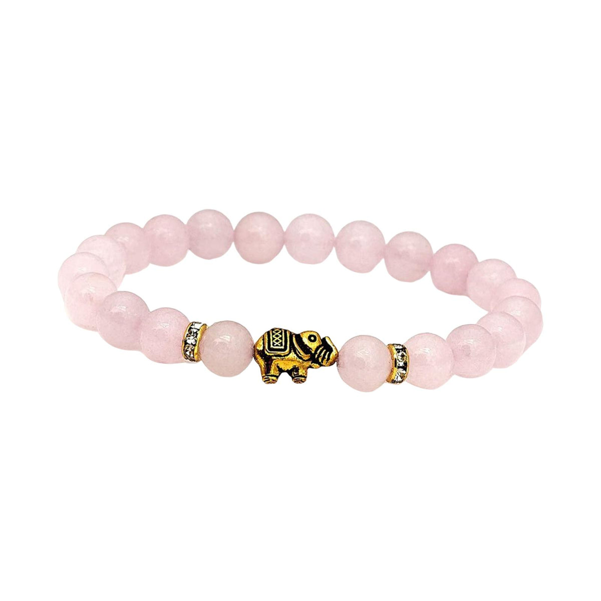Maxbell Stretch Bracelet Round Bead Handmade for Lovers Valentine'S Day Holidays Pink