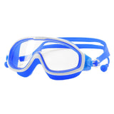 Maxbell Kids Swim Goggles with Earplug Adjustable for Kids 6-14 Teenagers Boys Girls Dark Blue