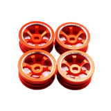 Max 1/28 Upgraded Metal Rims for WLtoys K979 K989 Rally Buggy RC Cars red