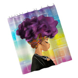 Max Digital Printing Mildew Resistant Anti-Bacterial PEVA Shower Curtain Liner African Women_A